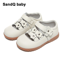 Sandals Girls 2020 New Children Summer Shoes Kids Sandals for Girls Genuine Leather Flowers Princess Shoes Girls White Sandals 2024 - buy cheap