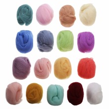1 Set 5g 17 Colors Merino Wool Fibre Roving For Needle Felting DIY Hand Spinning Fibre Arts Doll Needlework 2024 - buy cheap
