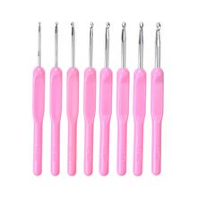 Crochet Hook Set 8pcs Aluminum Hooks with Pink Plastic Handles Knitting Needles Weave Tools Yarn Case with 10pcs Stitch Makers 2024 - buy cheap