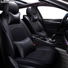 Kokololee-Funda de asiento de coche de cuero real, personalizada, para Volkswagen, vw, Beetle, Touareg, Tiguan, Phaeton, EOS, Scirocco, R36, Multivan 2024 - compra barato