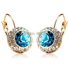 23 colour crystal earrings for women oro blanco aretes pendientes 2024 - купить недорого