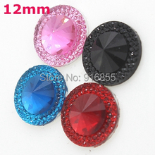 Free Shipping New 12mm 50pcs Tip surface Flatback Resin Round Stone Beads, Flatback Resin Rhinestone For DIY Deco 2024 - buy cheap