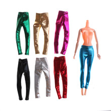 1 шт.; модные эластичные брюки ярких цветов; кожаные брюки для куклы 2024 - купить недорого