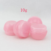 10g pink colored mushroom shape empty sample cosmetic cream container , 10ml skin care cream plastic jar small makeup tin bottle 2024 - купить недорого