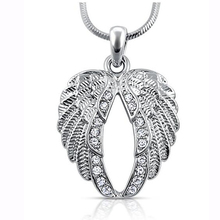 Small Crystal Guardian Angel Wings/Wing Pendant Necklace Fashion Jewelry Gift 2024 - buy cheap