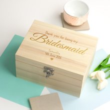 Caixa bespoken com nome em madeira para presente, casamento, damas de honra, decoração de aniversário, recipiente, personalização 2024 - compre barato
