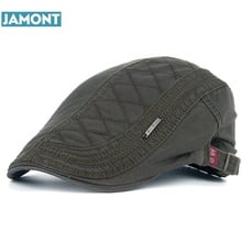 Boinas retrô ajustável masculinas, bonés de algodão para homens, viseiras casuais, gorros planos, tampa ajustável de osso, 2017 2024 - compre barato