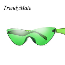 Gafas de sol de una pieza para mujer, lentes transparentes de plástico, estilo masculino, verde claro, diseñador de marca de Color caramelo, 5187M 2024 - compra barato