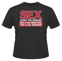 Men's Funny Rude T-Shirt, Sex Is Not The Answer, Ideal Birthday Gift Or Present New T Shirts Funny Tops Tee New Unisex Funny 2024 - buy cheap