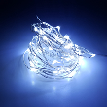 Guirnalda de luces LED de alambre plateado para decoración, guirnalda de hadas para árbol de Navidad, fiesta de boda, 1M, 2M, 3M, 5M, 10M 2024 - compra barato