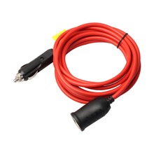 O cabo de cobre puro resistente 10a fundiu a tomada de alimentação 12 24 volts da c.c. do automóvel para o carro e'tc c do cabo de extensão 18awg 12ft do isqueiro do cigarro 2024 - compre barato