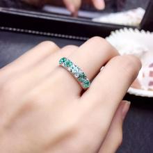 exquisite natural green emerald gemstone ring  for women jewelry square natural gem real 925 silver lucky birthstone date gift 2024 - buy cheap