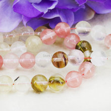 6-8mm Accessories Multicolor Watermelon Tourmaline Crafts Loose Beads Semi Finished Stones Ball Jewelry Making Women Girls Gifts 2024 - buy cheap