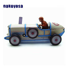 Simulation Vintage Racing Car Adult Collection Retro Wind up Metal Tin Toy Mechanical Clockwork Toy Figures Model kids Gift 2024 - buy cheap