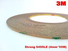 3M 4mm*55M 9495LE 300LSE Super Strong Clear Double Sided  Adhesive Tape for ipad Mac LCD Frame Case 2024 - купить недорого