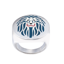 Lion Ring with color selection enamel  gift for wildlife Jewelry - wild animal big cat free ship 2024 - buy cheap