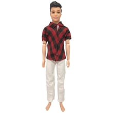 NK One Set Of Boy Doll Suit Clothes Casual Handsome Plaid Doll Clothes Pants For Barbie Doll Ken Children's Gifts 081A 2024 - buy cheap