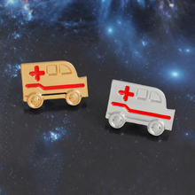 Ambulance Brooch Red Cross Gold Silvery Medical Ambulance Jewelry Backpack Badge Family Health Nurse Doctor Graduation Gifts 2024 - buy cheap