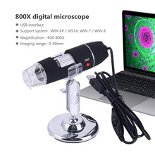 Microscopio Digital con 8 LED, endoscopio USB, Zoom, cámara, lupa, profesional, electrónico, con Software de medición, 800X 2024 - compra barato