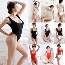Sexy Womens Básica Profunda O Pescoço Sólidos Bodysuit Lingerie Babydoll Thong Roupa Interior Pijamas Sleepwear 2024 - compre barato
