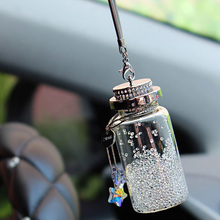Car Pendant Creative Crystal Wishing Bottle Rearview Mirror Hanging Auto Interior Decoration Suspension Ornaments Accessories 2024 - buy cheap