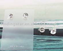 50PAIRS Clear Rhinestone Earring Studs 4MM #19977 2024 - купить недорого