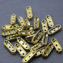 10 Uds. Espaciadores de Color dorado rectángulo cuentas sueltas de diamantes de imitación accesorios de Metal accesorios de joyería diseño DIY botón 8mm 2024 - compra barato