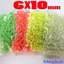 SOFT  fishing beads LURE accessories size:6mm*10mm quantity:600pcs/lot hole diameter:1.2mm 2024 - buy cheap