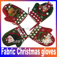 Новые рождественские подарочные тканевые Рождественские перчатки Санта-Клаус Олень Винни Снеговик 2024 - купить недорого