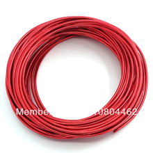 Оптовая продажа 1 рулон (10 м) красные алюминиевые поделки из проволоки металлический шнур для изготовления ювелирных изделий 2 мм 2024 - купить недорого