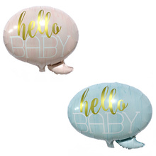 50 шт. 58*49 hello baby алюминиевый гелиевый шарик из фольги воздушный шар украшения для дня рождения детский игрушечный детский душ принадлежности 2024 - купить недорого