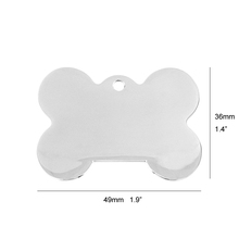 3 Sizes Pet Tags 100% Stainless Steel Blank Dog Bone Tags Charms DIY Name Print Blank Pendants Mirror Polish Wholesale 50pcs 2024 - buy cheap