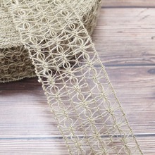 2M 6.5cm Jute Burlap Lace Rolls Hessian Ribbon With Lace Vintage Rustic Wedding Decoration Ornament Burlap Diy Wedding Favor 2024 - buy cheap