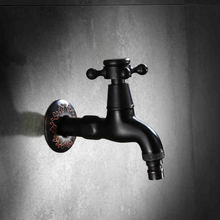 Bibcocks Wall Mounted Washing Machine Tap Mop Pool Tap Black/Antique Color Garden Outdoor Water Modern Kitchen Bathroom Faucet 2024 - compre barato