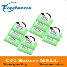 10 pçs/lote 2 * aa ni-mh 2.4 v 1400 mah rechargeable cordless phone home bateria para uniden bt-1007 bt1015 2024 - compre barato