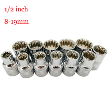 12Pcs 1/2 Inch Universal 12 Tooth Socket Wrench Head Inner Hexagon Spanner Allen Head Auto Repair Tools 8-19mm 2024 - buy cheap