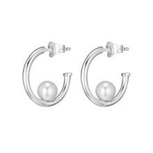 925 Sterling Silver Jewelry Contemporary Pearls Hoop Earrings Fashion New Earrings Fits For Women 2024 - buy cheap