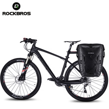 Rockbros bolsa de bicicleta 27l, para viagem, à prova d'água, rack traseiro, assento traseiro, porta-malas, acessórios para bicicleta mtb 2024 - compre barato