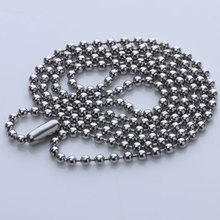 Collar de cadena de Metal de acero inoxidable de 50cm, cadena de bolas, Conector de cuentas, pulsera de 20 pulgadas, accesorios para fabricación de joyas Diy 2024 - compra barato