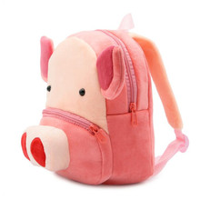 2-4 Years Carton Animal Pig Plush Backpack Kids School Kindergarten Bag 2024 - buy cheap