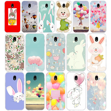 Capa para celular 243h, flores de coelho, de silicone macio, tpu, para samsung j3, j5, j7 2016, 2017, a3 2016, a5 2017, a6 2018 2024 - compre barato