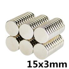 10pcs 15x3 mm N35 Super Strong Powerful Small Round Rare Earth Neodymium Magnets 15x3 mm 2024 - buy cheap