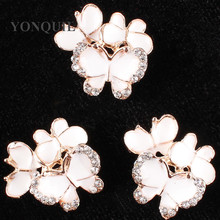 High Quality Metalic Rhinestone Brooch DIY Hair Accessories Brooch Pin Material Fashion Jewelry Accessories 10Pcs/Lot MYBB99 2024 - buy cheap