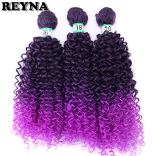 Synthetic High Temperature Fiber Hair Weave Kinky Curly Hair Bundles  3 Pieces 210 Gram For Women 2024 - buy cheap
