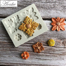 Aouke Vintage Flower Baking Silicone Mold Cake Decoration DIY Fondant 3D Silicone Mold Chocolate Mold D136 2024 - buy cheap