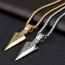 PINKSEE Newest Hip-hop Rock Alloy Arrow Pendant Necklace Long Chain Gold/Silver Color Retro Jewelry for Women Men 2024 - buy cheap
