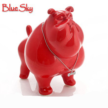 ceramic American Bulldog dog Piggy Bank home decor crafts room decorations ceramic kawaii ornament porcelain animal figurines 2024 - buy cheap