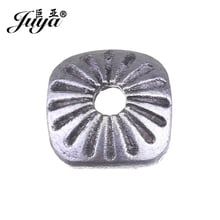 JUYA Wholesale Square Beads Cover Cap for Women Jewelry Making 6mm 100pcs/lot Ancient Flower Bead End Caps AC0059 2024 - buy cheap