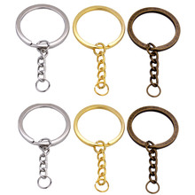 10pcs/lot Key Ring Key Chain Rhodium Gold Bronze Color 60mm Long Round Split Keychain Keyrings Jewelry Making Wholesale 2024 - buy cheap