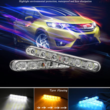 2pc Car DRL Flowing Turn Signal Indicators Auto Daytime Running Lights Car Styling Waterproof Car Daytime LED Light Lamp DC 12V 2024 - buy cheap